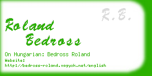 roland bedross business card